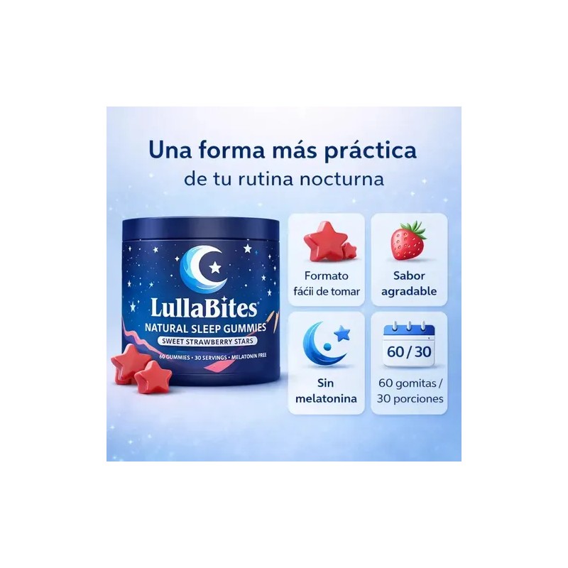 Gomitas Para Dormir Sin Melatonina Lullabites 60 Pzas