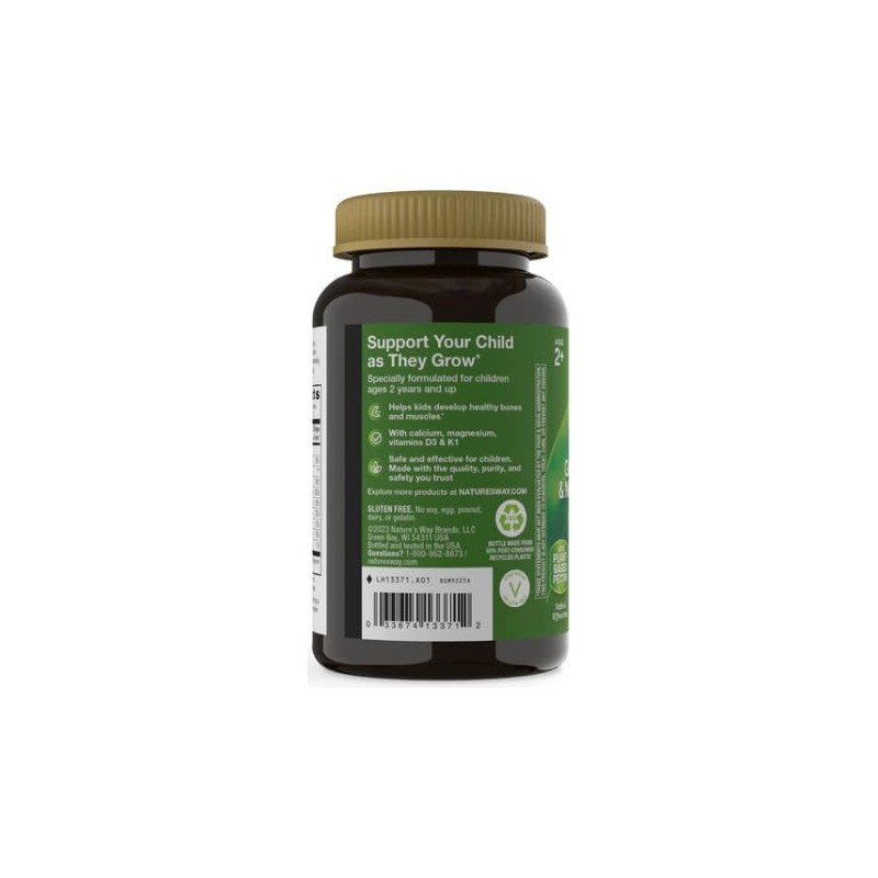 Nature’s Way Kids Growing Bones & Muscles, Calcium & Vitamin