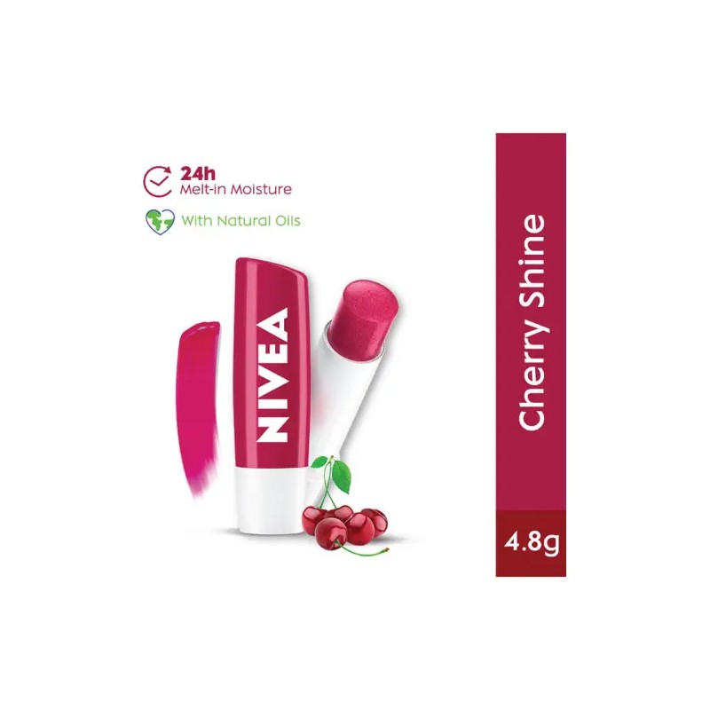 Set 2 Nivea Shine Protector Labialbalsamo Cherrystrawberry