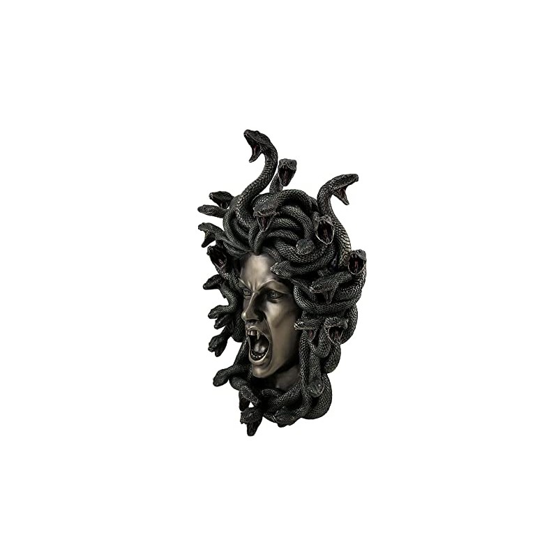 JFSM INC. Bronze Finish Head of Medusa The Greek Gorgon