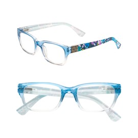 Pop Fashionwear® Pastel Spring Hinge Floral Readers (2, Bl&Pk&VIO_3pcs)