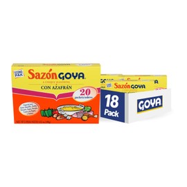 Goya Foods Sazón Seasoning with Azafran, 3.52 Ounce (Pack of 18)