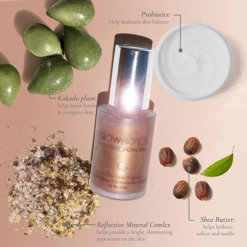 Probiotic HydraGlow Cream Oil Bronze | Bronzer Dewy Flawless Hyaluronic