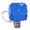 Motorized Ball Valve Stainless Steel Straight Through Mini Hydraulic Fitting