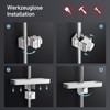 Rainsworth Shower Shelf, No Drilling, White, Tool-Free Installation, Height-Adjustable Shower