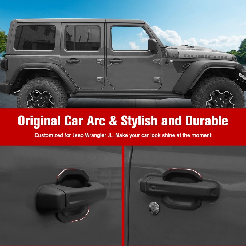 LitMiRaCle Car Door Bowl Scratch Protector for Jeep Wrangler JL,