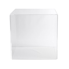 Acrylic Box Case | 5 Sided Acrylic Display | Large Museum Box Case | Plexiglass Vitrine | Acrylic Cube 18" H x 18" W x 18" D - Clear Cover, Side Table, End Table