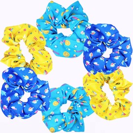 Hanukkah Elastic Hair Scrunch Chanukkah Design (6-Pack)