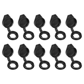 PATIKIL 19mm Door Lock Dust Cover, 10 Pack Plastic Waterproof Keys Panel Cam Lock Dust Cover Cap for 19mm Cam Lock, Black