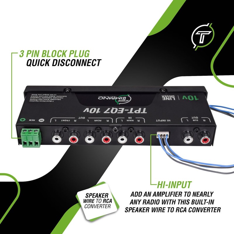 Timpano 7 band equalizer TPT-EQ7 10V High Voltage Line Driver