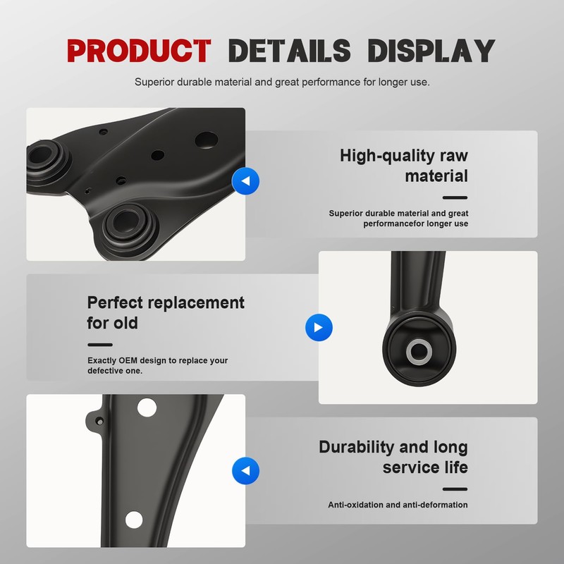 2Pcs Trailing Control Arms with Bushing for RAV4 2006-2011 48760-42010