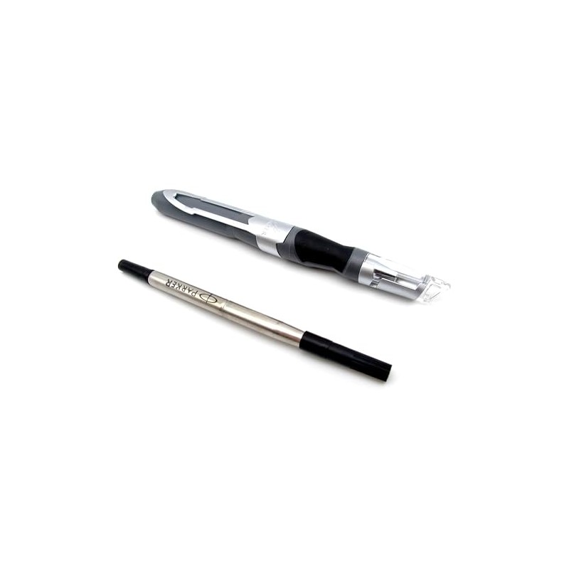 Parker Contact Jumbo Clip Rollerball Pen - Grey Barrel -