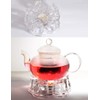 Dahlia Borosilicate Glass Teapot Warmer
