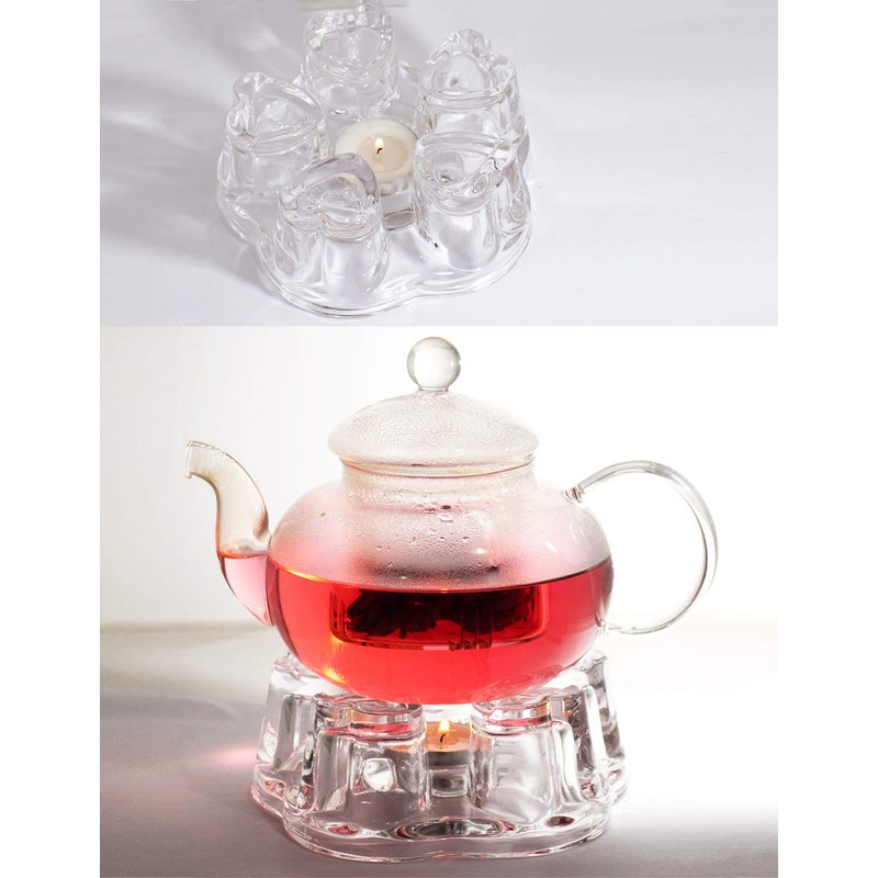 Dahlia Borosilicate Glass Teapot Warmer