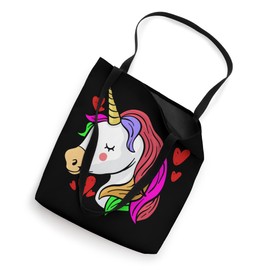 Heart Valentine's Day Love Couples Rainbow Fairytale Unicorn Tote Bag