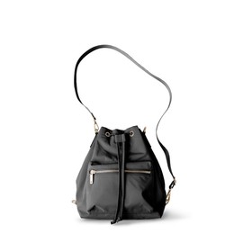 KEDZIE Aries Convertible Bucket Bag 3-Way Backpack Crossbody Strap Purse for Women - Black V2