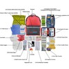 Ready America 72 Hour Deluxe Emergency Kit, 4-Person 3-Day Backpack,