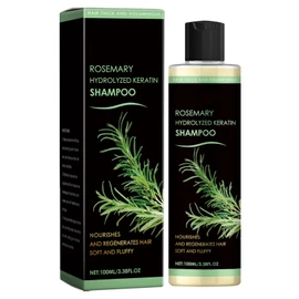 Organic Rosemary Hair Growth Shampoo, Rosemary Hydrolyzed Keratin Shampoo,Natural Thickening & Strengthening Shampoo, Nourishes Hair Soft and Fluffy,Hair Growth Shampoo for Women and Men, 100ml