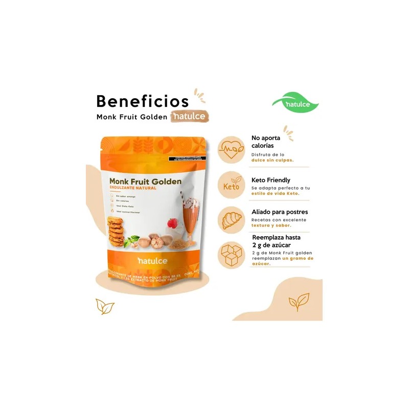 Monk Fruit Natulce 500g Endulzante Keto Fruto Del Monje 0kca