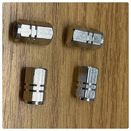 Tyre Valve Dust Caps For Car Motorcycle Van Bike Wheels (SILVER)