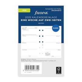 Filofax Mini 1 Week on 2 Pages (German) 2025