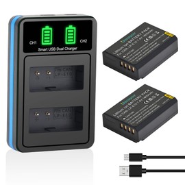 Uwayor LP-E10 LP E10 Battery 2 Pack and Dual Charger for Canon EOS Rebel T3 T5 T6 T7 T100 Kiss X50 X70 X80 X90 EOS 1100D 1200D 1300D 1500D 2000D 3000D 4000D Camera