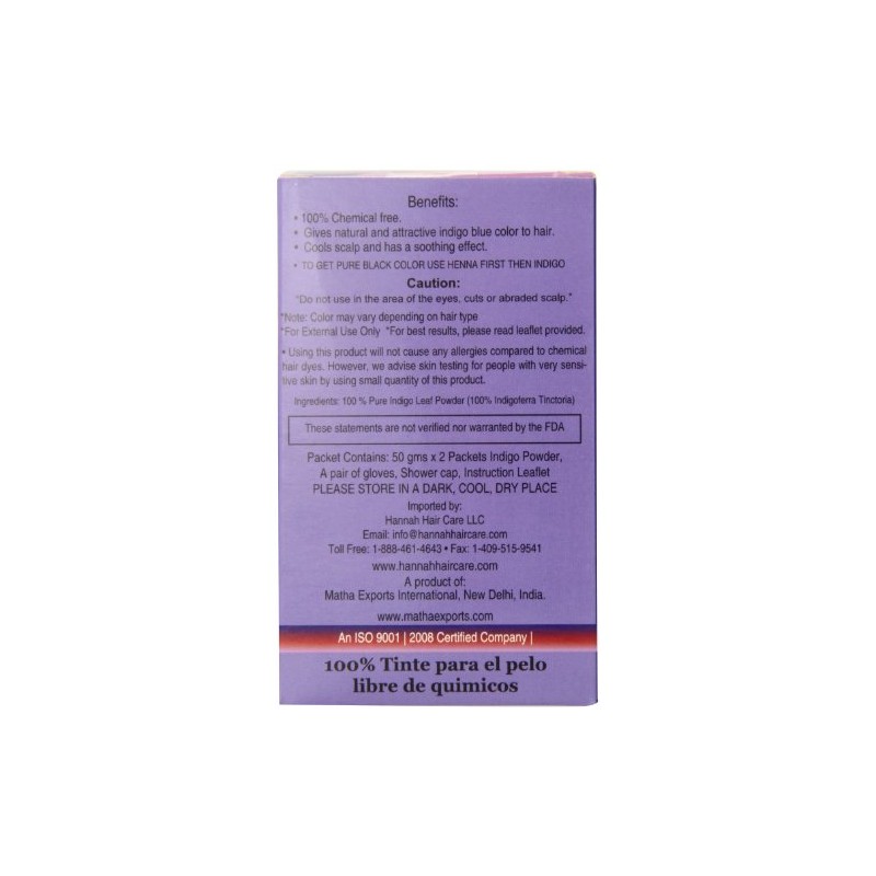 100% Pure Indigo Powder for Hair Dye, 100 Gram