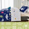 RYNGHIPY Kids Bedding Set for Full Bed Reversible Ocean Animals