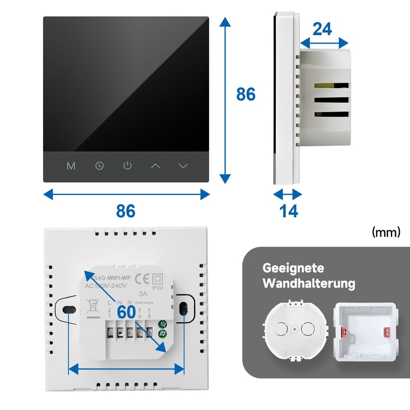 Beok Digital Underfloor Heating Thermostat WiFi Water Underfloor Heating Smart