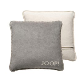 Joop 754646 Cushion Cover Plain Double-Sided Silver Natural Cotton/Polyacrylic Dimensions: 50 cm x 50 cm