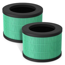 Fil-fresh 2-Pack MK01 & MK06 Replacement Filter, Compatible with AROEVE MK01 & MK06, ToLife TZ-K1, Kloudi DH-JH01 Air Purifier, 4-in-1 H13 True HEPA & Activated Carbon, Pet Dander Version