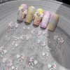 1 Sheet Spring Bow Nail Decal Holographic Bow Nail Decal