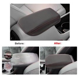 SXCY for 2024 2025 Hyundai Kona Armrest Cover 2024 2025 Kona (SE SEL Limited N-Line) Accessories 2025 Kona Center Console Cover for 2024 Hyundai Kona Middle Console Cover 2025 Kona Armrest Cover(Red)