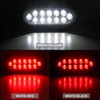 Partswcgg 4Pcs 6" Oval Red Stop Turn Tail Lights to