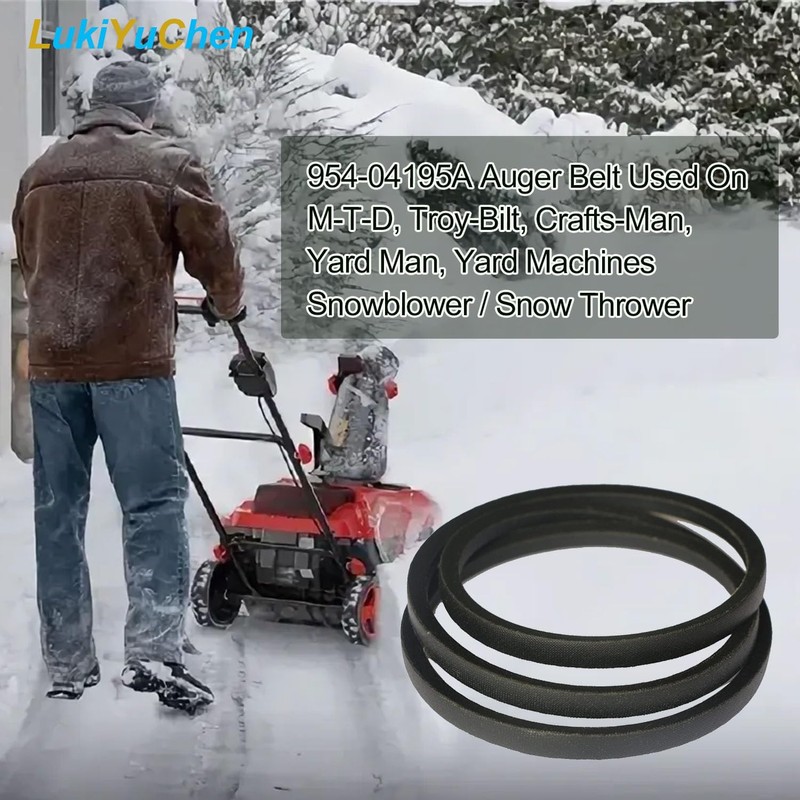 LukiYuChen 754-04195A Snow Throwers Auger Drive Belt for M-T-D Snow