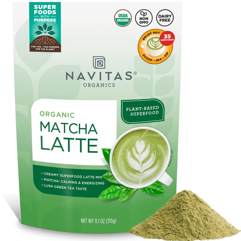 Navitas Organics Mezcla Instantnea para Matcha Latte Una Mezcla