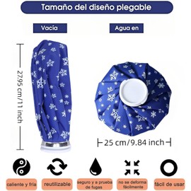 Bolsa de Hielo Terapia 11in, Compresa para Frío o Agua Caliente