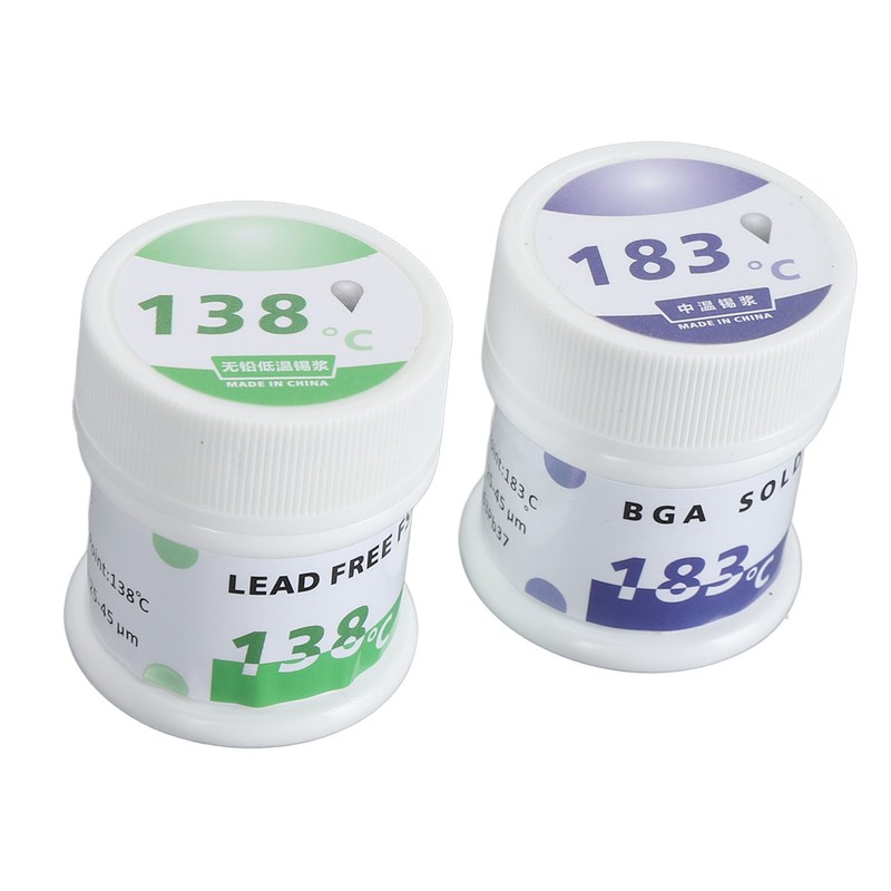 Electronic Chip Solder Paste 50gx2 138℃ and 183℃ Multifunctional Soldering