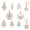 COGCHARGER Pack of 10 Genuine 18K Gold-Plated Evil Eye Charms