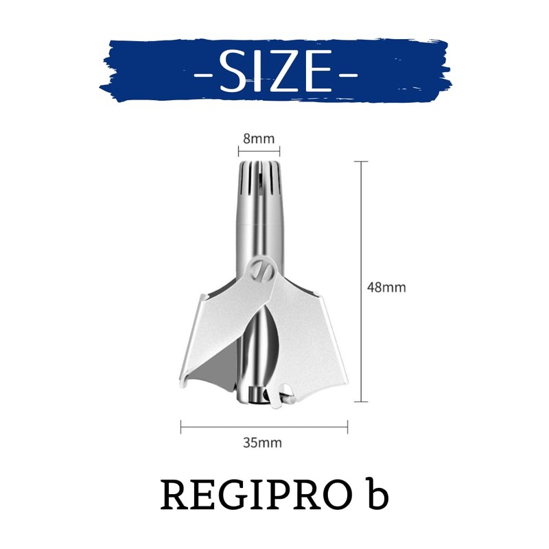 レジプロb 手動式 鼻毛カッター レディース 洗い可能 専用収納ケース付き シルバー