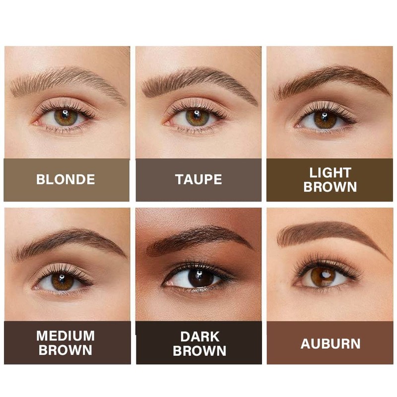 Eyebrow Stamp Stencil Kit for Women Medium Brown, Waterproof &