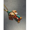 Dog with Green Hat and Red Sweater Christmas Ornament (Style