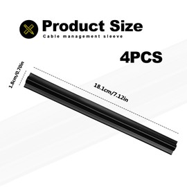 ZOKYUYS 4pcs Cover Line Sleeve Cable Organizers Concealed Wire, USB Video Audio Network Cables Sleeve Organizer, Auto Flexible Line Cable Organizers Split Sleeves for USB, Automotive Power Cord Cover