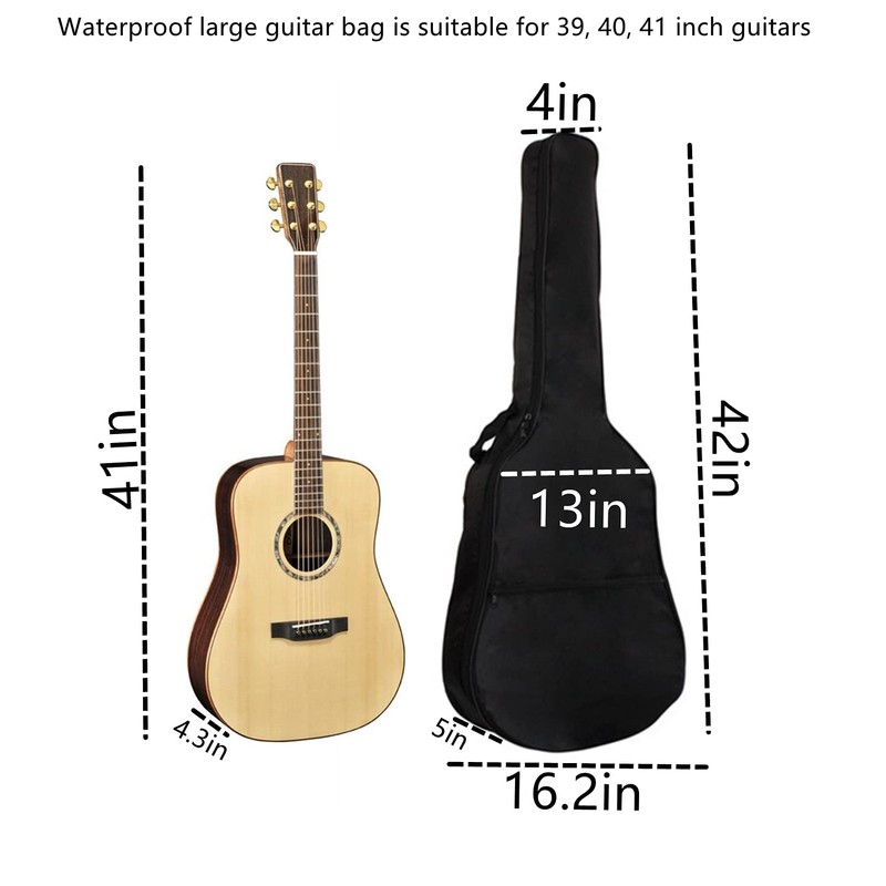 41-inch Acoustic Guitar Bag With Adjustable Shoulder Strap. Guitar Bag