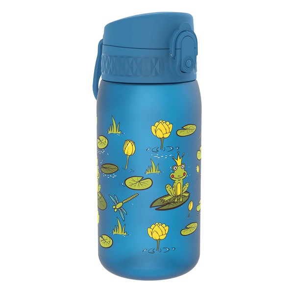 Ion8 Leak-Proof Water Bottle for Kids, BPA-Free, Frog Pond, 350