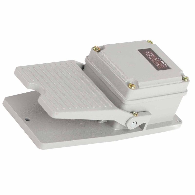Foot Switch Nonslip Aluminum Shell Momentary Pedal Silver Contacts LT3