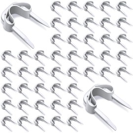 Tandefio 200 Pcs Electrical Wire Staples U Type 1/8 Inch Insulated Staples Wire Tacks for Cables Organization, Secures Low Voltage Efficient Cable Clips for Speaker Telephone Thermostat, White