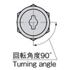タキゲン 防水ロックハンドル 片抜け A-60-A
