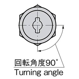 タキゲン 防水ロックハンドル 片抜け A-60-A