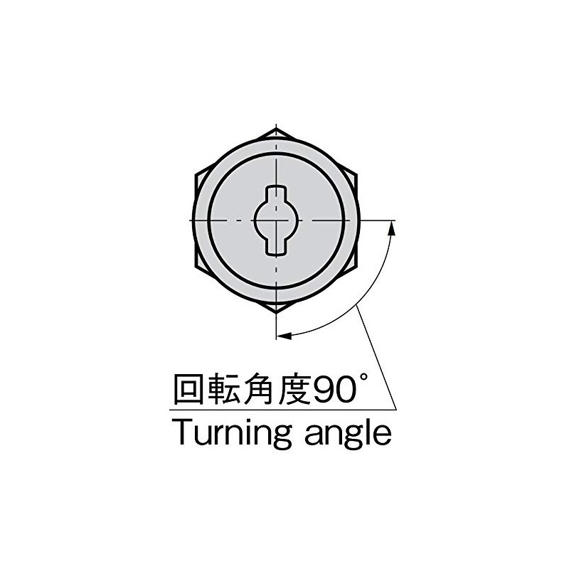 タキゲン 防水ロックハンドル 片抜け A-60-A